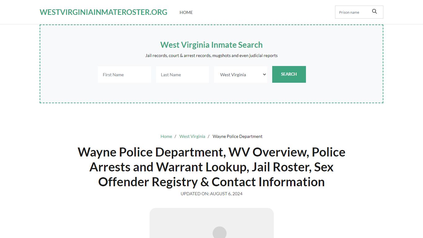 Wayne Police Department, WV: Recent Arrests, Jail Roster, Search ...